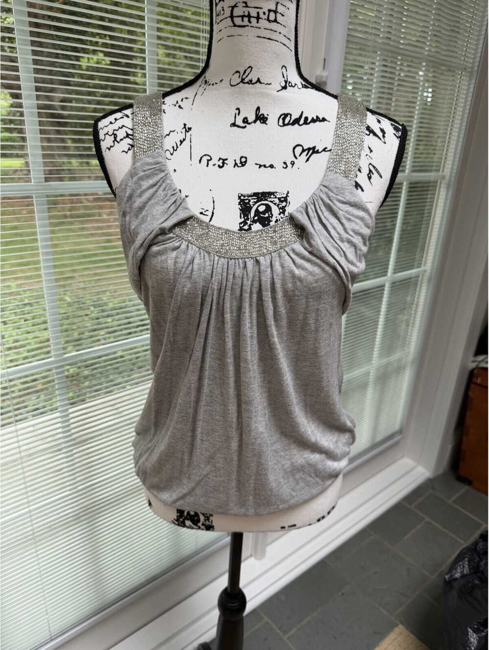Guess Jeans Grey Sparkle Cami Top. Size XS. EUC